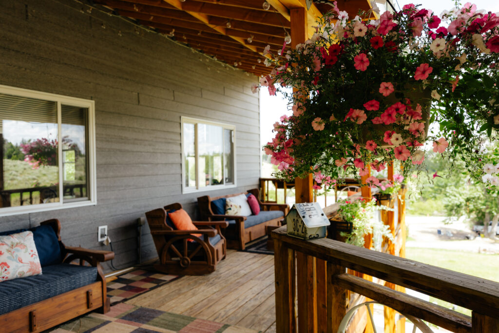 Montana Wedding Venue with Lodging Porch