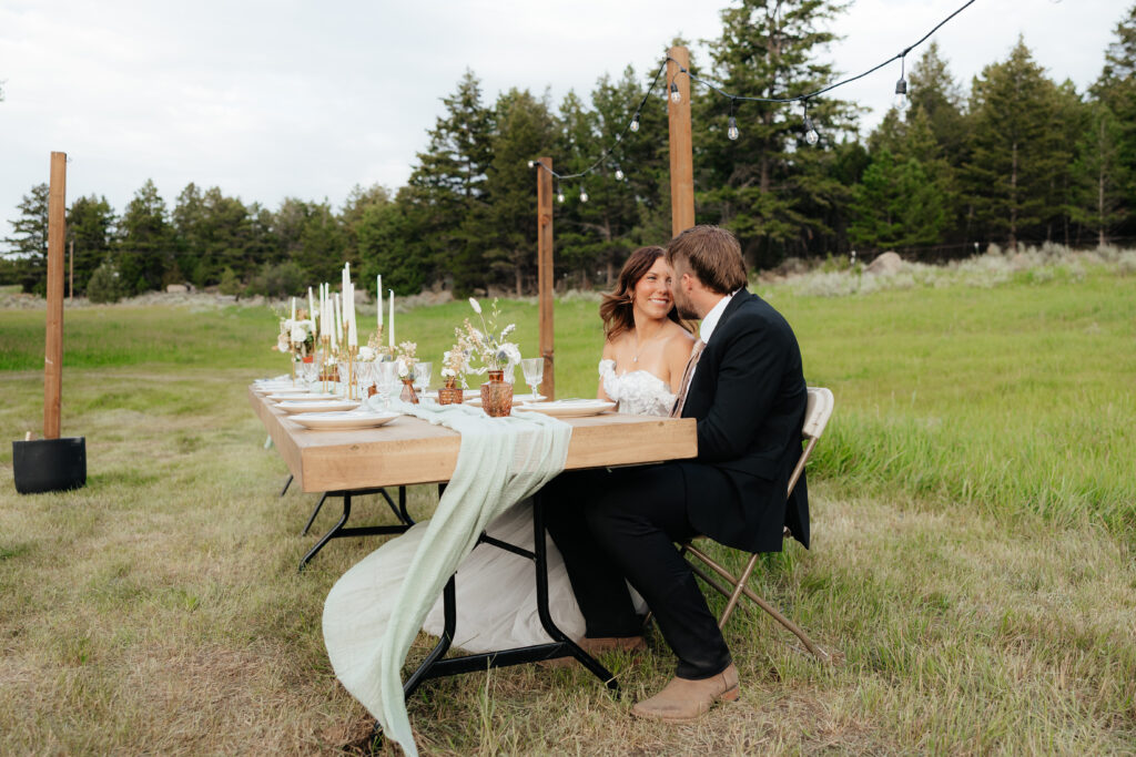 outdoor wedding venues in Montana - dinner ideas