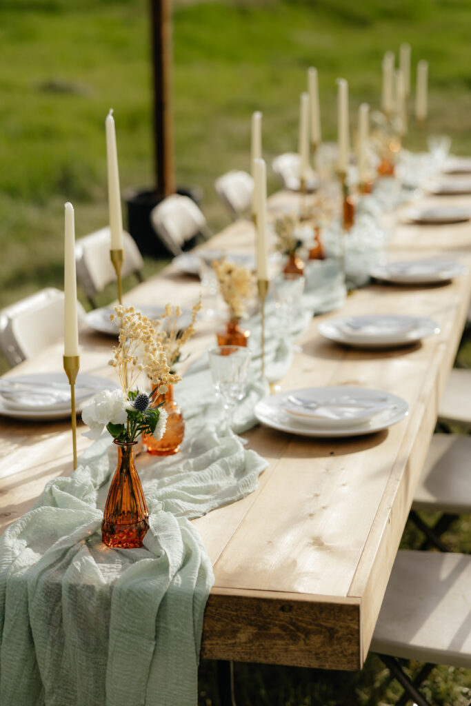 Intimate Dinner Table in a field